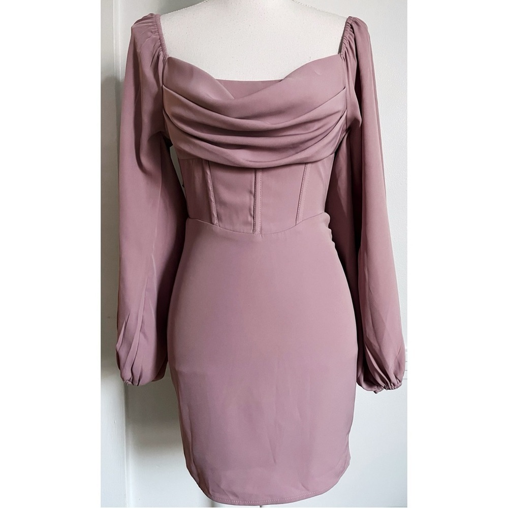 Princess Polly • Lillie Mauve Pink Corset Mini Dress